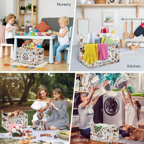 Italy Rectangle Storage Basket - Italy Themed Collection Collapsible Storage Baskets with Handles - Italian Toy Bin - Italian Souvenirs Storages Bin for Kids Clothes, Gifts, Books in Saudi Arabia