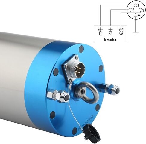 المغزل 100-12-24Z/4.5KW CNC ER20 ماء التبريد المغزل 220V/380V D100MM معالجة الحجر لأدوات نحت حجر (4.5KW 220V 400Hz) in Kuwait
