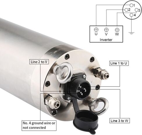 المغزل 125-24Z/5.5KW CNC محرك المغزل ER32 المغزل المبرد بالمياه D125MM محمل كرة سيراميك لأدوات أدوات طحن المعادن (5.5KW ER32 380V) in Kuwait
