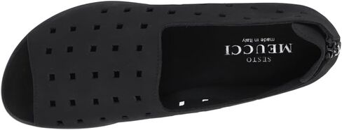 Womens Evonne Nubuck Cut Outs Slip On Flats Casual - Black in Saudi Arabia