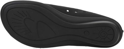Womens Evonne Nubuck Cut Outs Slip On Flats Casual - Black in Saudi Arabia