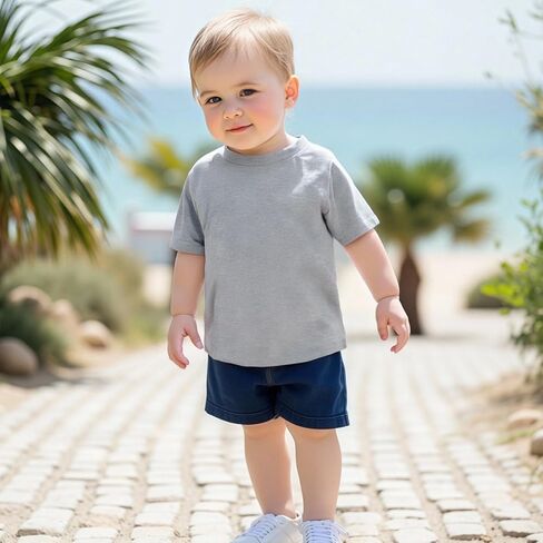 طفل رضيع 4 عبوات قصيرة الأكمام طواقم القمصان أعلى تي شيرت تي شيرت الصغار/المخطط in Kuwait