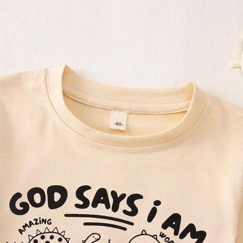 BOUTIKOME Toddler Boys Dinosaur Shirts Baby Summer T-Shirt Kid Short Sleeve Dino Tees Tops Inspirational Gift Clothes 1-6Y in Saudi Arabia