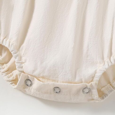 Baby Girl Romper Fall Clothes Ruffle Sleeveless Onesie Crochet Floral Bubble Romper Infant Bodysuit Boho Outfit in Saudi Arabia