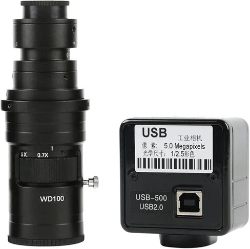 5.0MP USB Video Camera Electronic Digital Eyepiece Microscope Exemption Driver Measurement Software High Resolution(with 200x Lens) in Kuwait