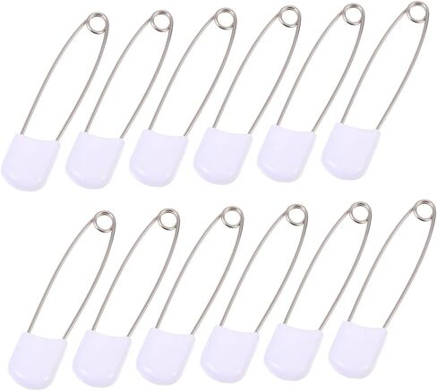 HOMSFOU 2sets 50pcs Diaper Pins Multifunctional Safety Brooch for Clothing Durable Nappy Pins for DIY Crafts and Jewelry Making with Smooth Surface 50pcs*2 in Saudi Arabia