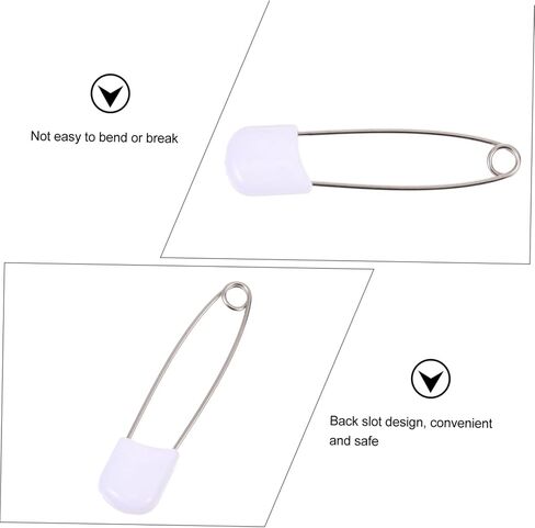 HOMSFOU 2sets 50pcs Diaper Pins Multifunctional Safety Brooch for Clothing Durable Nappy Pins for DIY Crafts and Jewelry Making with Smooth Surface 50pcs*2 in Saudi Arabia
