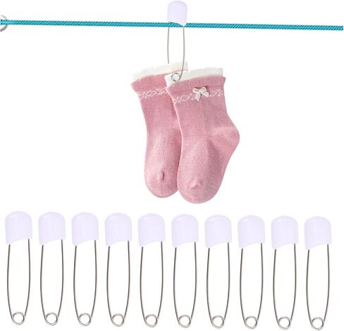 HOMSFOU 2sets 50pcs Diaper Pins Multifunctional Safety Brooch for Clothing Durable Nappy Pins for DIY Crafts and Jewelry Making with Smooth Surface 50pcs*2 in Saudi Arabia