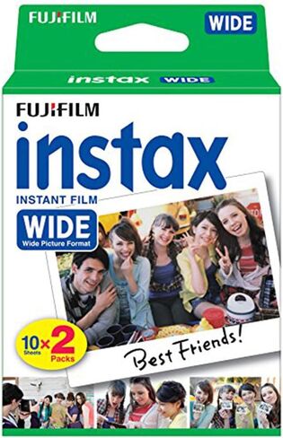 Fujifilm Instax Link Wide Printer Ash White + Fuji Wide Twin Pack Instant Film + Case in Saudi Arabia