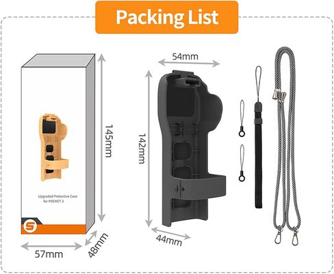 Pocket 3 Gimbal Upper Protective Cover, Gimbal Lens Screen Guard Protective Cover Lid for DJI Osmo Pocket 3 Camera Accessories, with Silicone Band and Filters/SD Card Storage Slots (Gray) in Saudi Arabia