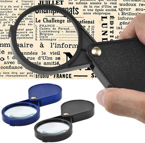 10x قابلة للطي Machifier 2.56''diameter Loupe مع زجاج مفاتيح محمول للقراءة والمجوهرات و ABS والمعادن والعدسات الزجاجية الكثيفة in Saudi Arabia