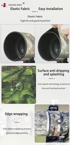 CHASING BIRDS Camouflage Waterproof Lens Coat for TAMRON 50-400mm F4.5-6.3 DI III VC VXD A067 Rainproof Lens Protective Cover (Forest Camouflage,Z-Mount) in Kuwait