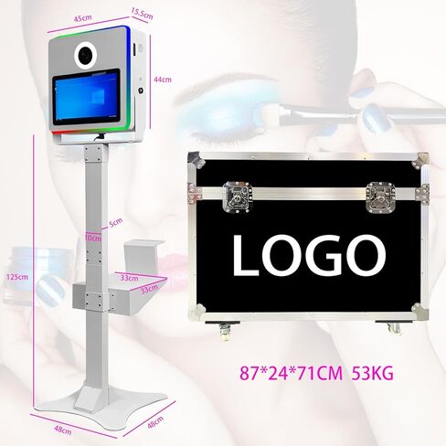 محمولة 15.6 بوصة DSLR صورة كشك اللمس شاشة اللمس الكاميرا مع تعبئة علبة الطيران لأحداث حفل الزفاف (15.6 بوصة (أسود)) in Kuwait