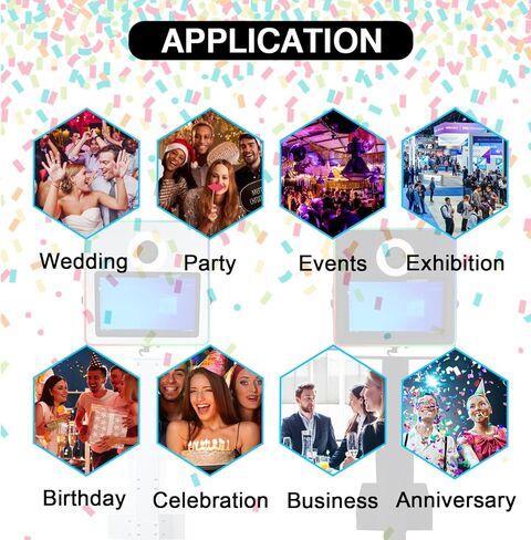 محمولة 15.6 بوصة DSLR صورة كشك اللمس شاشة اللمس الكاميرا مع تعبئة علبة الطيران لأحداث حفل الزفاف (15.6 بوصة (أسود)) in Kuwait