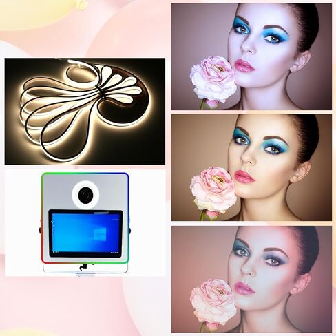 محمولة 15.6 بوصة DSLR صورة كشك اللمس شاشة اللمس الكاميرا مع تعبئة علبة الطيران لأحداث حفل الزفاف (15.6 بوصة (أسود)) in Kuwait