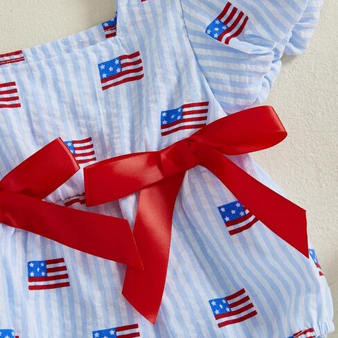 Fybitbo Baby Girl 4th of July الزي الرابع من يوليو الولايات المتحدة الأمريكية in Kuwait