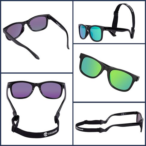 COCOSAND Flexible Polarized Baby Sunglasses with Strap UV Protection for Toddler Infant Girl Boy Age 0-24 Months in Saudi Arabia