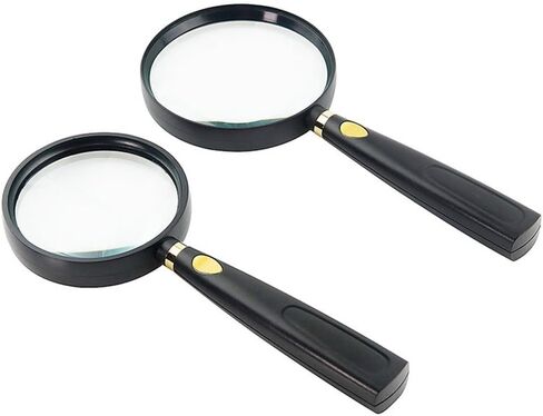 JSEIAJB Handheld Magnifying Glass for Elderly Reading Optical Glass Lenses(22 * 10 * 2cm) in Kuwait