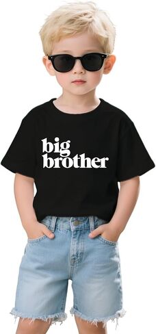 Big Brother T Shirt Toddler Boys ترقيت إلى قميص Big Brother Dirborn إعلان محملات قصيرة الأكمام in Kuwait