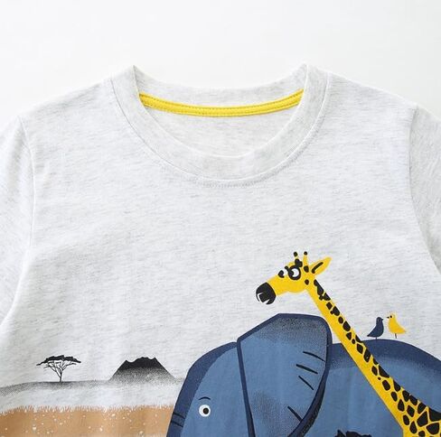 Baby Toddler Boys Shirts Short-Sleeve Little Kids Cotton t Shirts Boys Tops Tees 18M-5T in Saudi Arabia