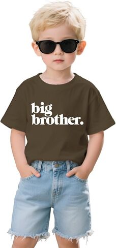 Big Brother T Shirt Toddler Boys ترقيت إلى قميص Big Brother Dirborn إعلان محملات قصيرة الأكمام in Kuwait