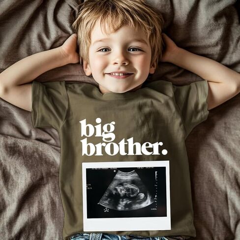 Big Brother T Shirt Toddler Boys ترقيت إلى قميص Big Brother Dirborn إعلان محملات قصيرة الأكمام in Kuwait