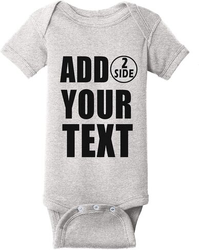 NACRE APPAREL Custom Baby Bodsuits for Boy Girl Add Your Text 2 Sides Personalized Infant Bodysuit in Kuwait
