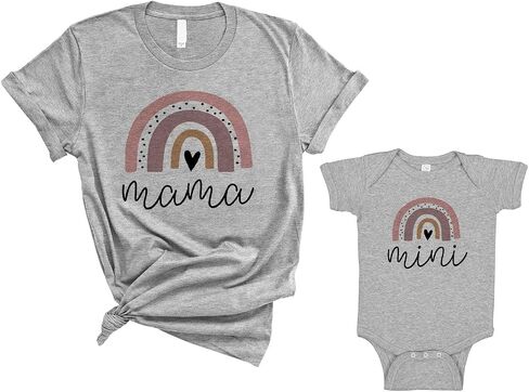 Rainbow Mama and Mini Mommy and Me Matching Shirt with Baby in Saudi Arabia