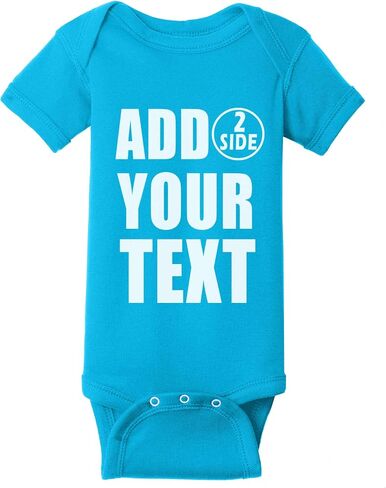 NACRE APPAREL Custom Baby Bodsuits for Boy Girl Add Your Text 2 Sides Personalized Infant Bodysuit in Kuwait