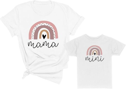 Rainbow Mama and Mini Mommy and Me Matching Shirt with Baby in Saudi Arabia