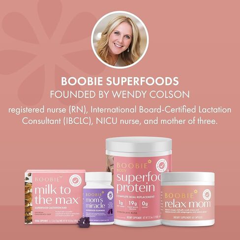 Boobie Bar Superfood Oatmeal Chocolate Chip Lactation Bar for Breastfeeding Moms to Increase Milk Supply | #1 Selling Lactation Snack Bars | Vegan, Fenugreek-Free, Gluten-Free, Dairy-Free (12 Bars) in Kuwait