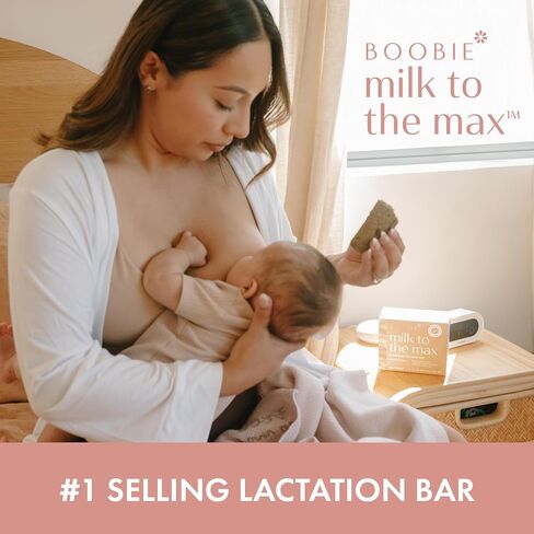 Boobie Bar Superfood Oatmeal Chocolate Chip Lactation Bar for Breastfeeding Moms to Increase Milk Supply | #1 Selling Lactation Snack Bars | Vegan, Fenugreek-Free, Gluten-Free, Dairy-Free (12 Bars) in Kuwait