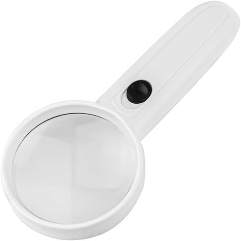 JSEIAJB Magnifier with LED Light Handheld Plastic Frame Glass Lens Reading Magnifying Glass in Saudi Arabia