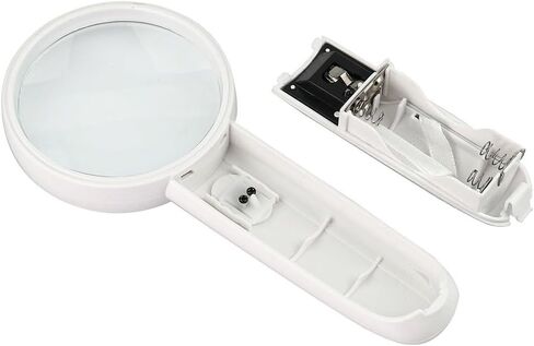 JSEIAJB Magnifier with LED Light Handheld Plastic Frame Glass Lens Reading Magnifying Glass in Saudi Arabia