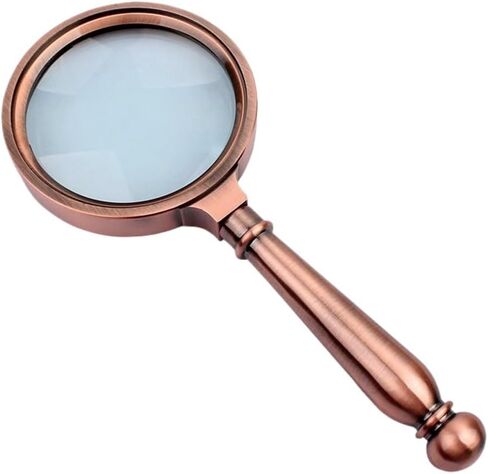 JSEIAJB Large Lens Handheld Magnifier Magnifier Reading Map Newspaper Handle Magnifying Glass(White-Patch Five-Pointed star4) in Saudi Arabia