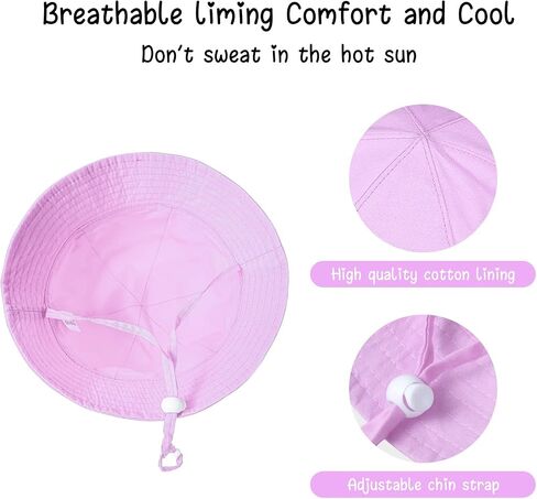 Baby Girl Sun Hat Foldable Wide Brim Toddler Cat Bucket Hat Summer UPF50+ Sun Protection Beach Cap Hats for Kids in Saudi Arabia