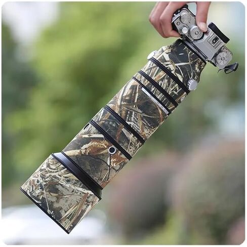 CHASING BIRDS Camouflage Waterproof Lens Coat for FUJIFILM XF 150-600mm F5.6-8 R LM OIS WR Rainproof Lens Protective Cover (Reed Camouflage) in Kuwait