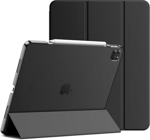 حافظة JETech لجهاز iPad Pro مقاس 12.9 بوصة (الجيل السادس/الخامس، موديل 2022/2021)، غطاء ذكي بغطاء خلفي صلب ورفيع مع تنبيه/غفو تلقائي (أسود) in Saudi Arabia