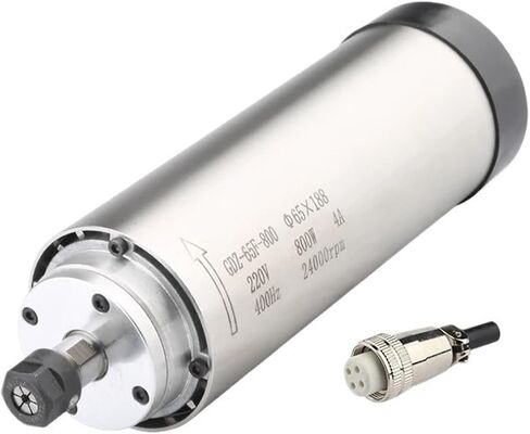 Spindle 65F-800W ER11 65MM Air-Cooled Spindle Motor 24000rpm 220v/380V AC Spindle For CNC Router Engraving Drill Press Tools(800W 220V) in Saudi Arabia