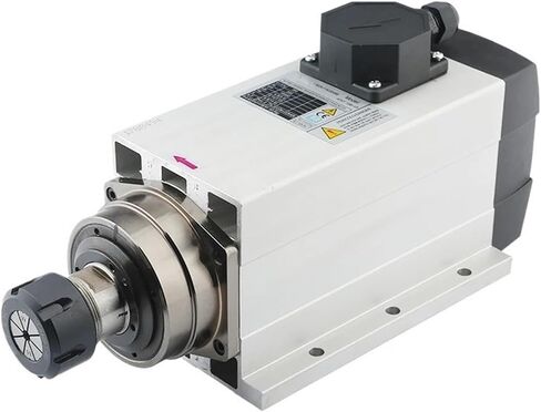 Spindle 4.5KW 220V/380V Air-Cooled Spindle Motor ER32 Chuck 4 Bearings Square Spindle Mounting Flange CNC Router Carving Milling Tools(4.5kw ER32 380V) in Saudi Arabia