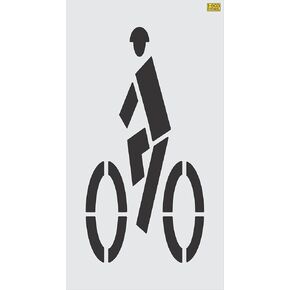 72" Delaware DOT Bike Lane Stencil - 1/16" (.063") Light-Duty LDPE