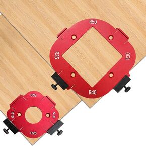2Pack Router Corner Radius Templates for Woodworking, Aluminum Alloy Router Radius Jig Use with Router Table, R10/R15/R20/R25/R30/R35/R40/R50 for DIY Professional Use