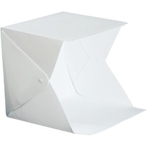 HOMSFOU 1 Set Mini Folding Photo Box Portable LED Light Tent with Color Backdrops for Jewelry Accessories and Items USB Powered Easy to Assemble Lightweight Design