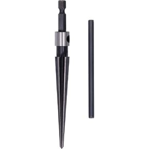 Reamer Tool T Shape Handle Fine Workmanship,High Hardness High Speed Steel Tapered Reamer,Tapered Reamer Tool for Wood Plastic(Round handle taper reamer 5-16mm)