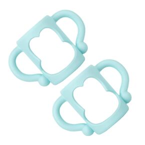 Gatuida 2pcs زجاجة الفم Gatuida 2pcs مقبض زجاجة الفم غير الانزلاق لمواجهة مقبض الزجاجة وسهل التنظيف للحليب والصيغة