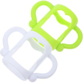 HANABASS 2pcs Bottle Handle Grip Comfortable Silicone Bottle Handles for Easy Feeding Multi Functional