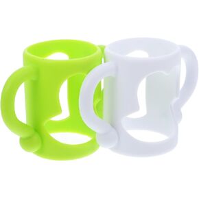 2pcs Silicone Bottle Handle Grips Non- Bottle Accessories for Newborns Sturdy and Comfortable Holders