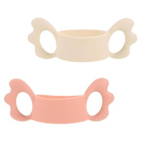 2Pcs Bottle Handle Silicone Milk Bottle Grip Non Slip Design for Comfortable Holding Easy to Clean for Independent Drinking