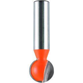 CMT 3/8-Inch Radius Ball End Router Bit, 1/2-Inch Shank, 2 Hi-Density Carbide-Tipped Cutting Edges, Anti-Kickback Design, PTFE Coating