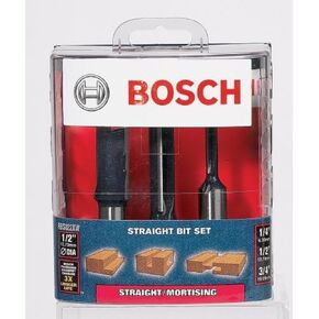Bosch RBS022XW 3 قطعة 1/2 بوصة شانك مجموعة بتات مستقيمة